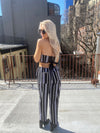 WHITE STRIPED GEORGIA PANTS