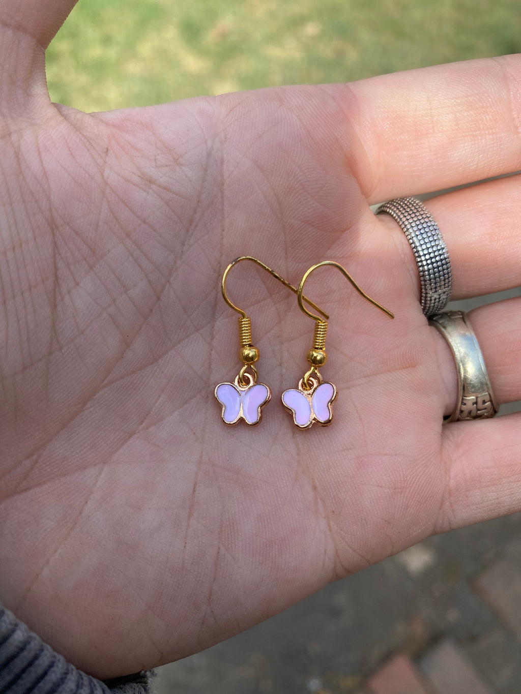 PINK BUTTERFLY EARRINGS