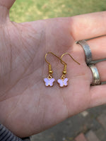 PINK BUTTERFLY EARRINGS